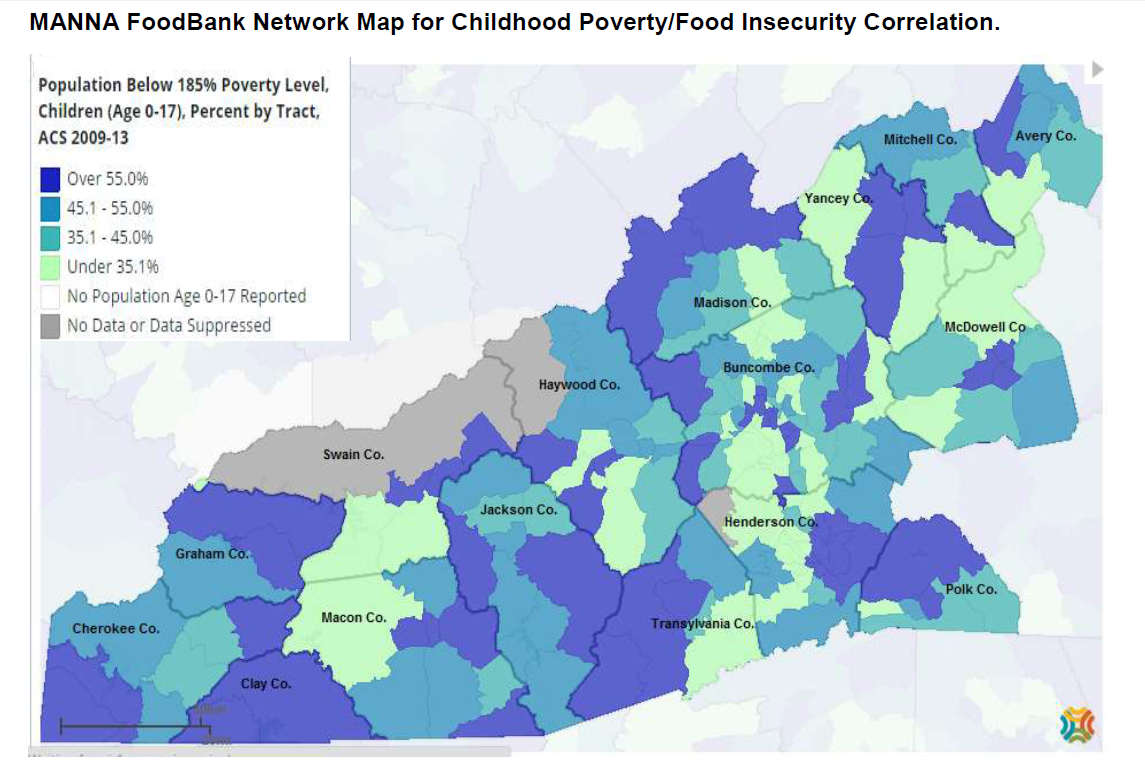 MANNA service area Kids Below 185% Poverty