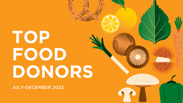 Our Top Food Donors between July-December 2022